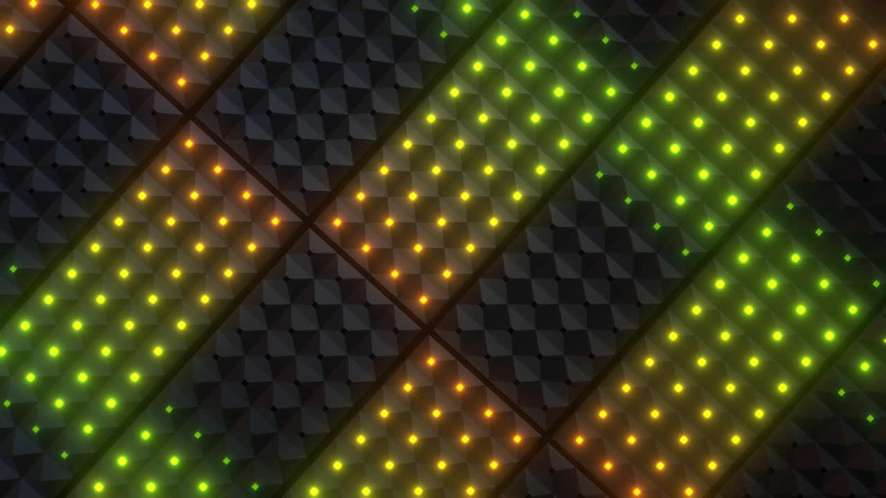 Abstract Geometric Pattern with Colorful LEDs