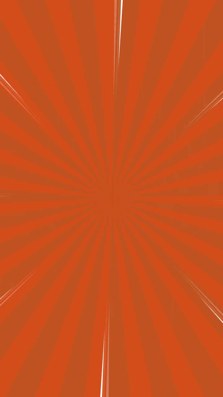 Animated Orange Sunburst Background with Radial Speed Lines