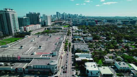 aerial view of north miami with urban landscape and skyline