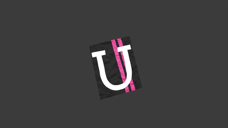 Verfrommelde papieren letter U