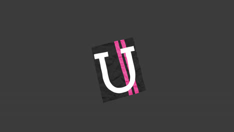 papel arrugado letra u