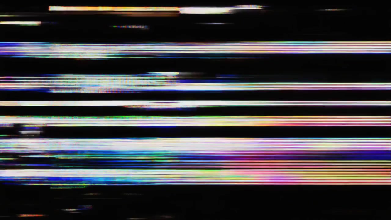 Digital Glitch Effect with Horizontal Lines and Noise