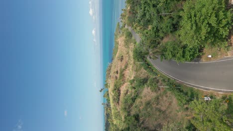 vertical shot of sabana de la mar road, dominican republic