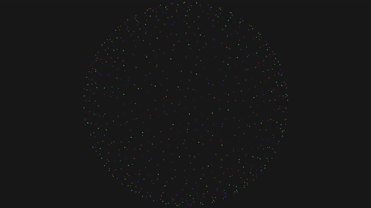 다채로운 점 원 복잡한 패턴은 눈에 띄는 이미지를 만니다