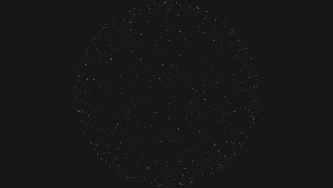 círculo colorido de puntos patrón intrincado crea una imagen llamativa