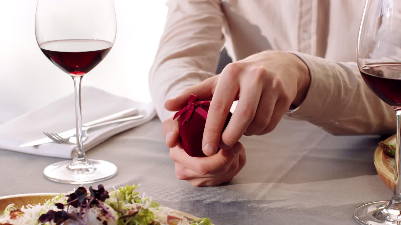 Romantic Engagement Proposal at Dinner