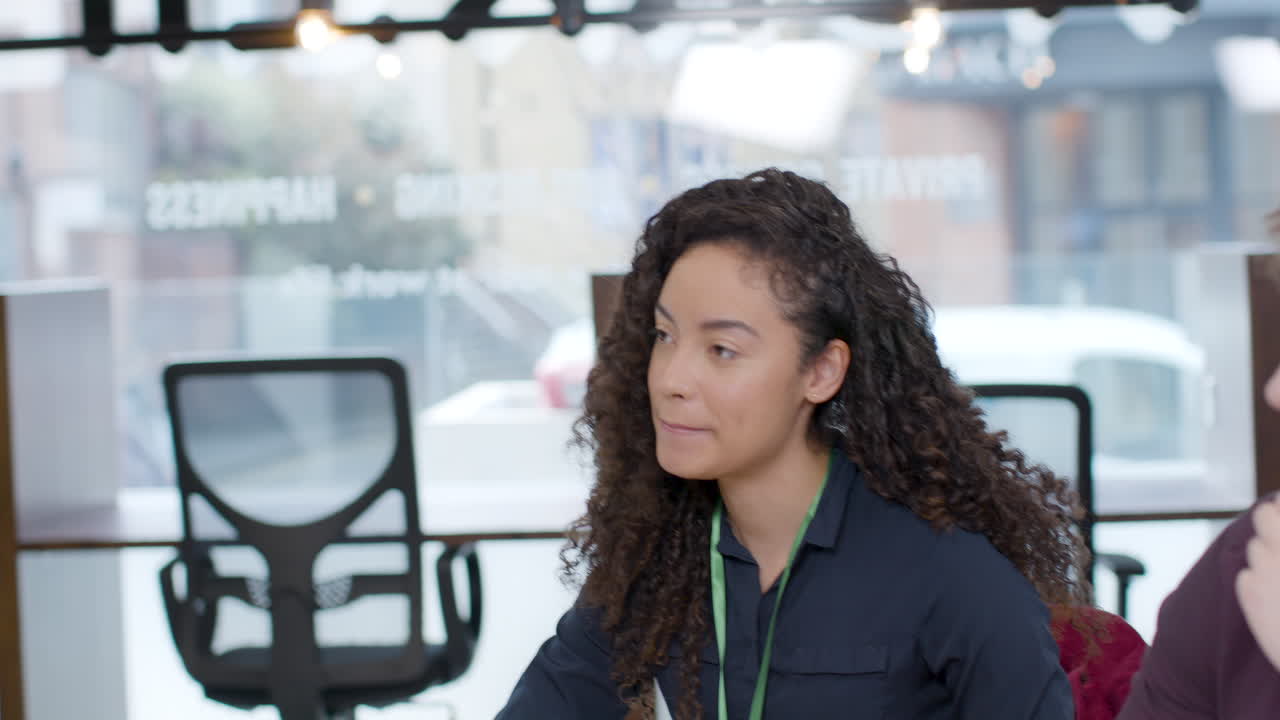 pebisnis menyajikan kepada rekan-rekan dalam pertemuan