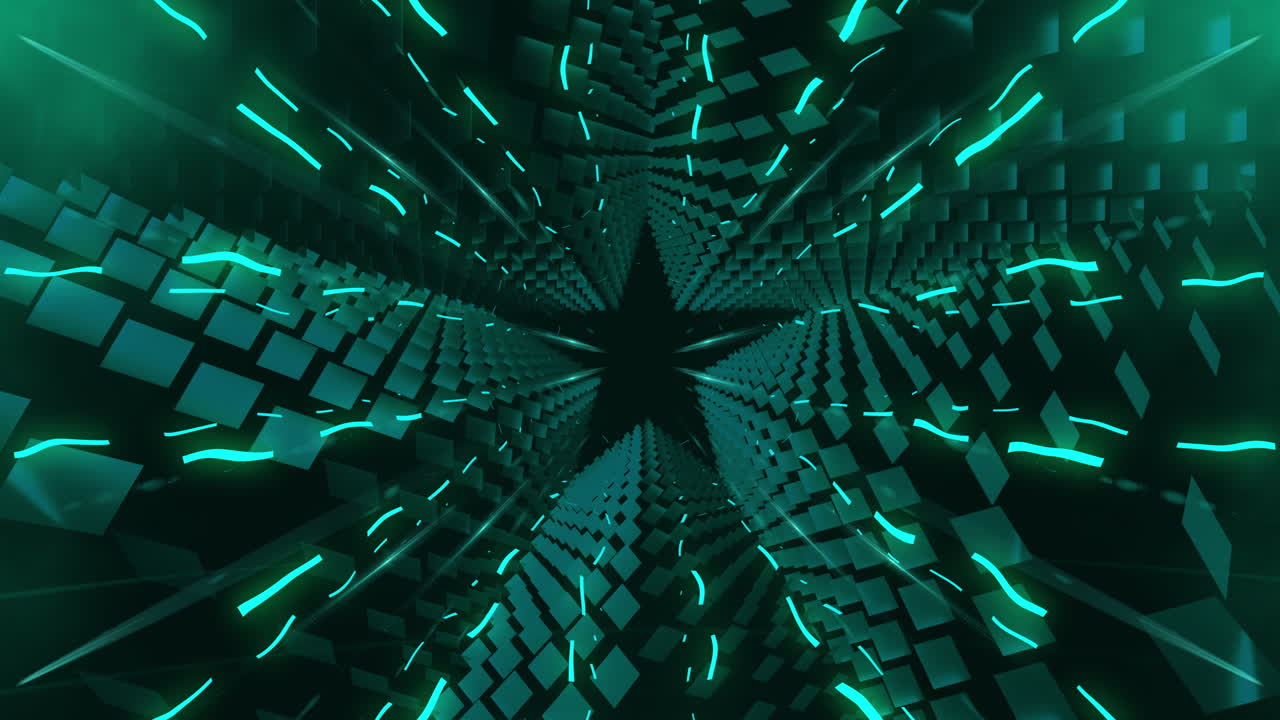 Glowing Light Star Tunnel Background