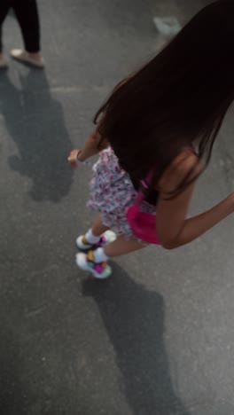 girl walking on the street