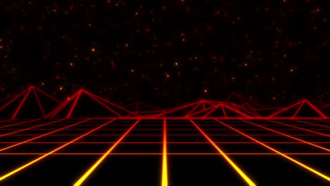 concept 10-n1 infinite abstract neon retrowave animated background