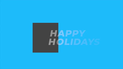 happy holidays a charming contrast of blues and whites with playful typography