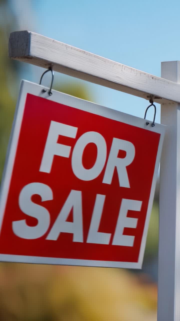 Affascinante casa blu con splendido paesaggio e un cartello "Vendesi" ben visibile, che indica un'opportunità per gli acquirenti di case in cerca della loro proprietà ideale.