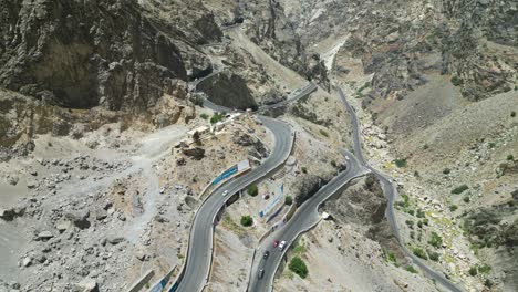 the zigzag road of mahipar, afghanistan