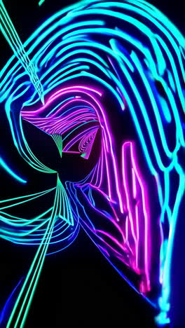 vibrant neon light trails abstract