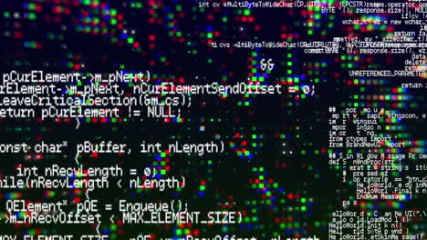 Animation of glowing spots and data processing