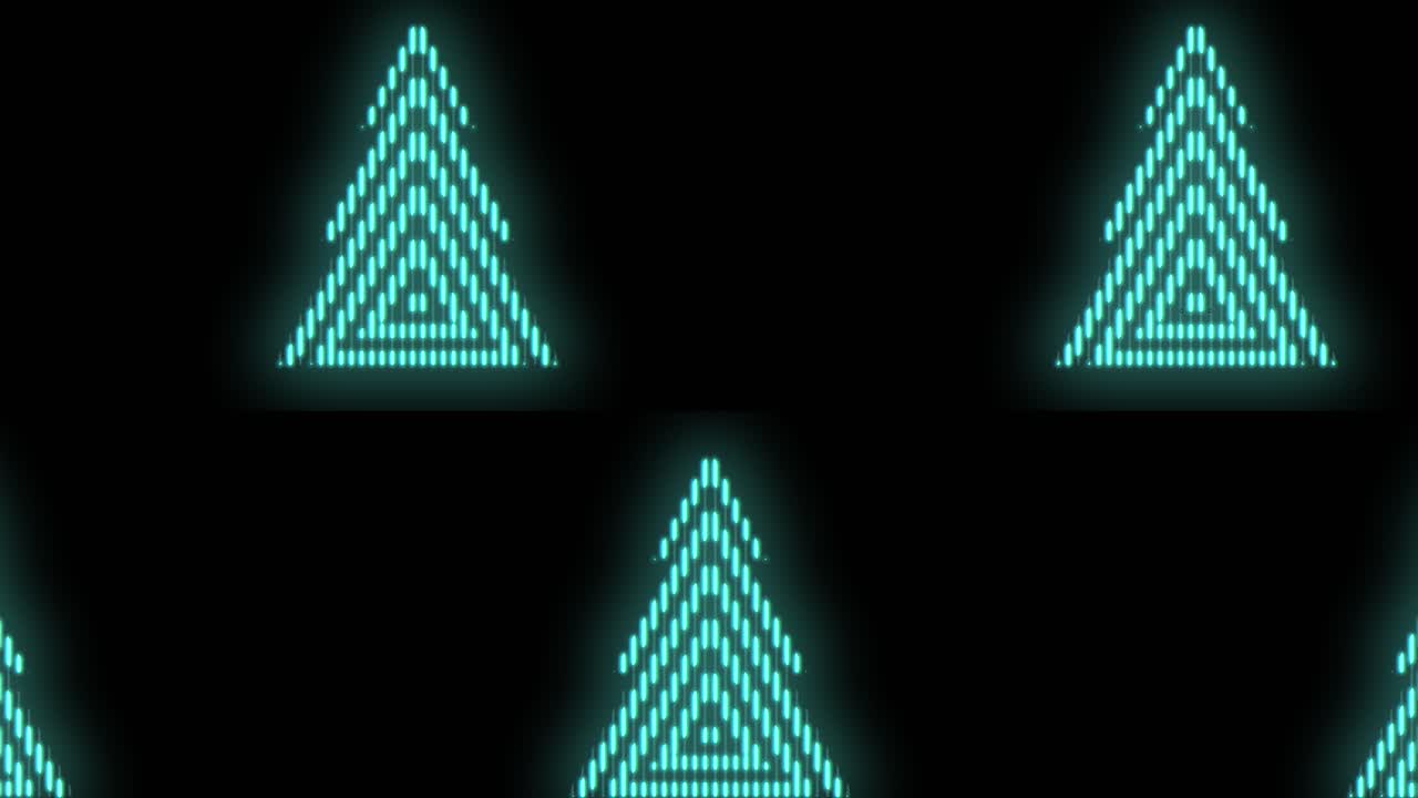 블랙 그라데이션에 네온 크리스마스 트리 패턴