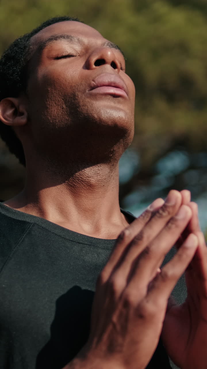 Man Meditates in the Park, Finding Peace