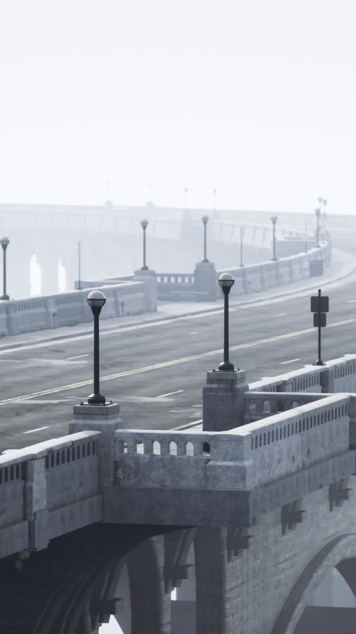 안개 속의  빈 다리