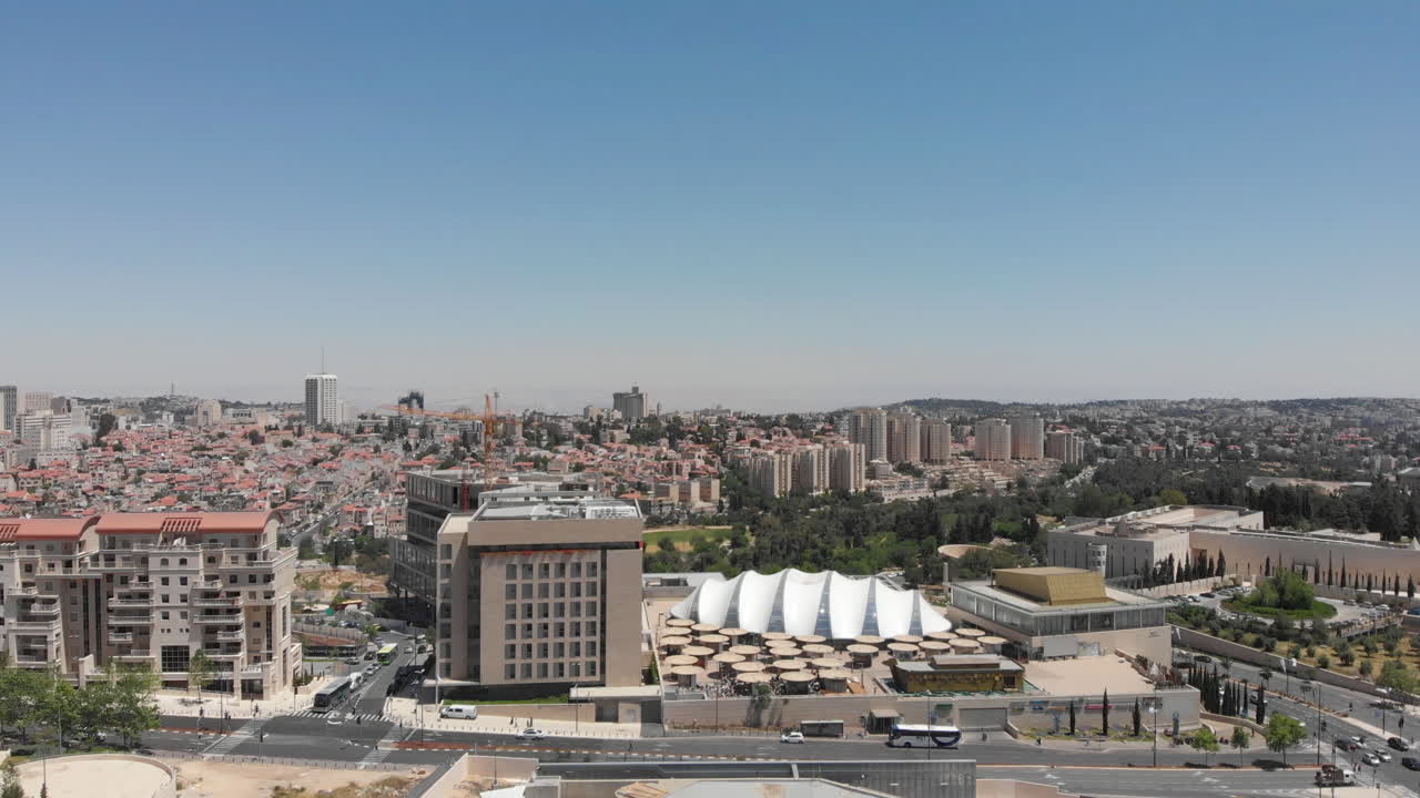 Jerusalem center In the summer aerial view
