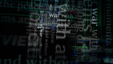 News titles media with war seamless looped screens