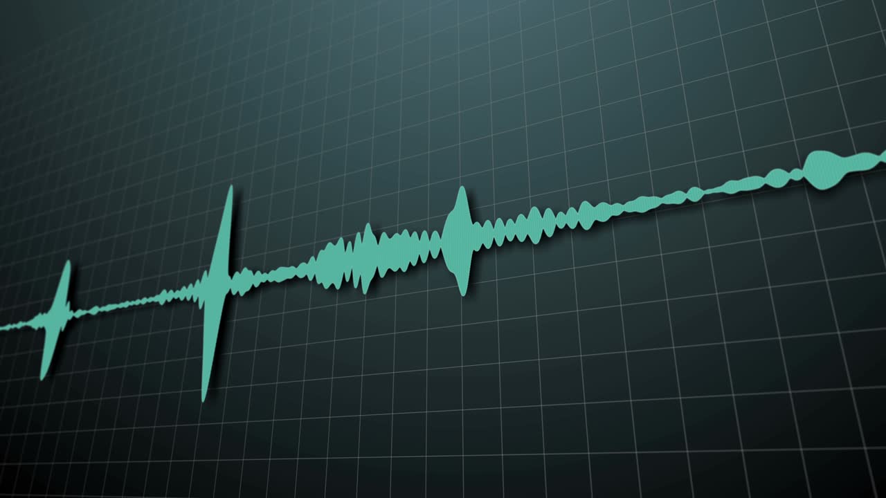 반사와 함께 오디오 스트럼의 파란색 줄무.