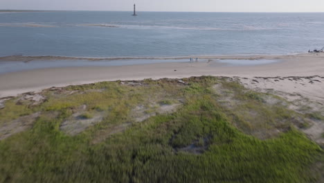 coastal landscape with beach and marsh