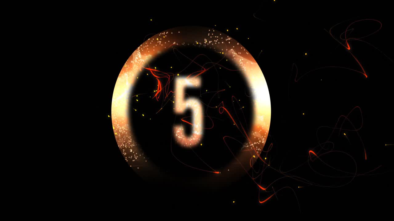 Digital generated video of countdown timer