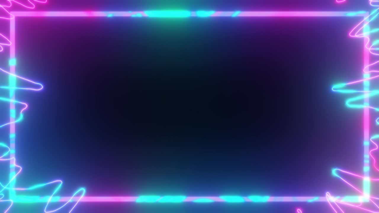 Sound wave neon Colorful Seamless Motion. Audio waveform. Technological 4K loop in neon glowing Magenta and Green-Blue light effect color.