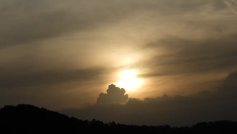 dramatic cloud time lapse at sunset