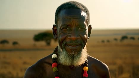 portrait of a smiling african man