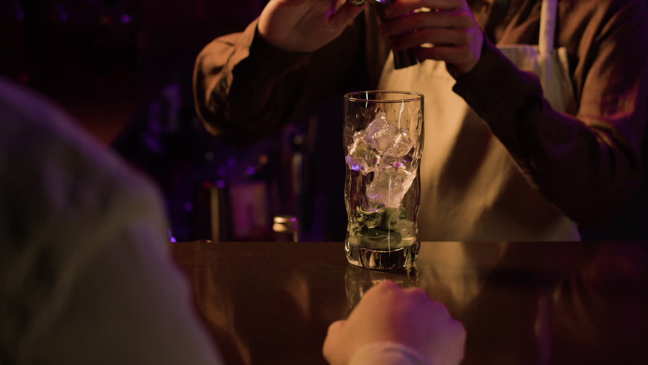Bartender preparing cocktail