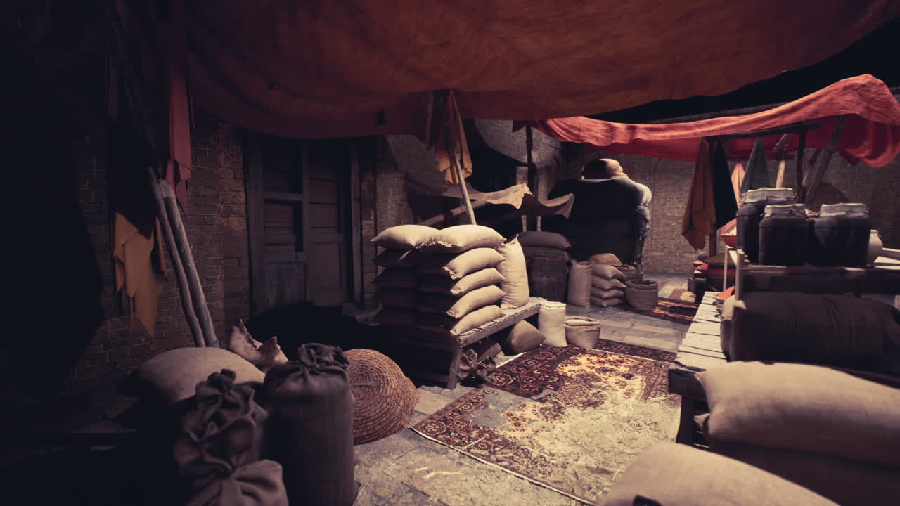 Exploring the vibrant old national african bazaar filled with merchant goods