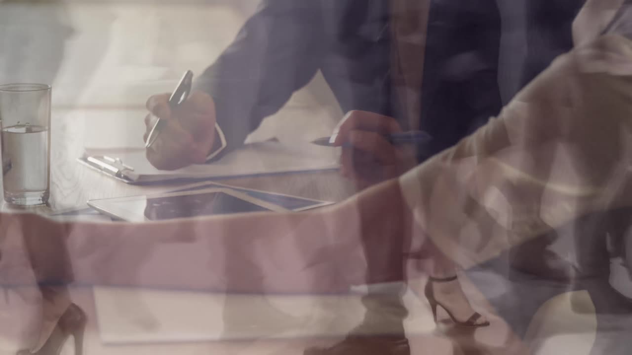 Animação de duas pessoas de negócios trabalhando no escritório