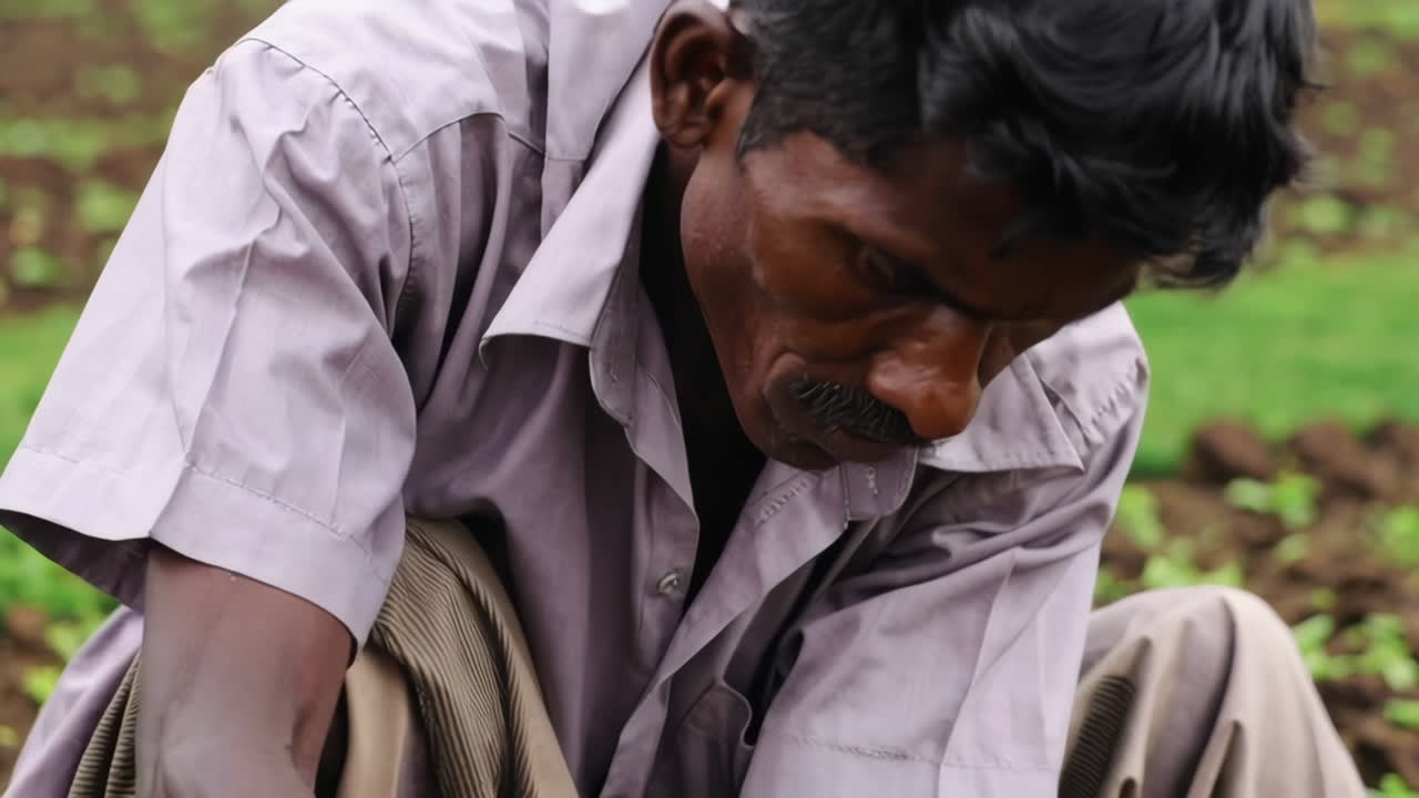 에서 일하는 농부