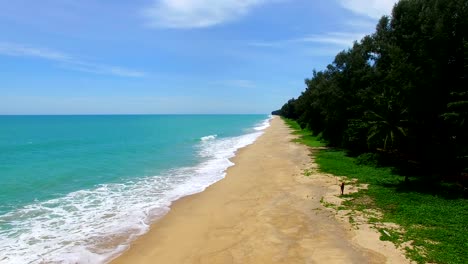 aerial view long beach at tay muang phang nga