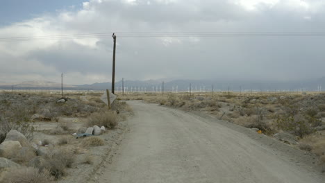 a lonely desert dirt road