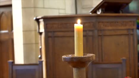 shot of flower and candle used for a funeral