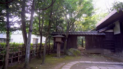 traditional japanese construction usually uses wooden walls with doors to separate different spaces and gardens.
