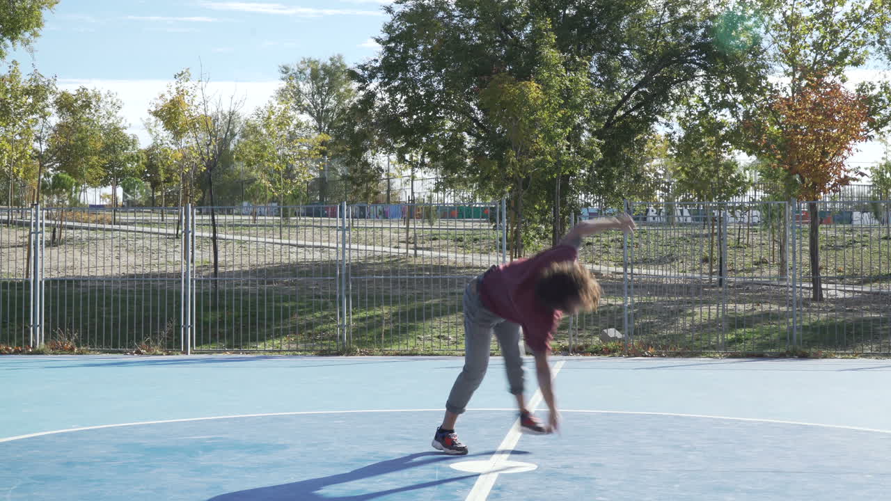 dancing man young talented street dancer breakdancing performing various freestyle dance moves fit
