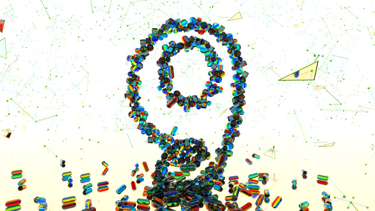 cuenta atrás en el fondo de las formas geométricas voladoras