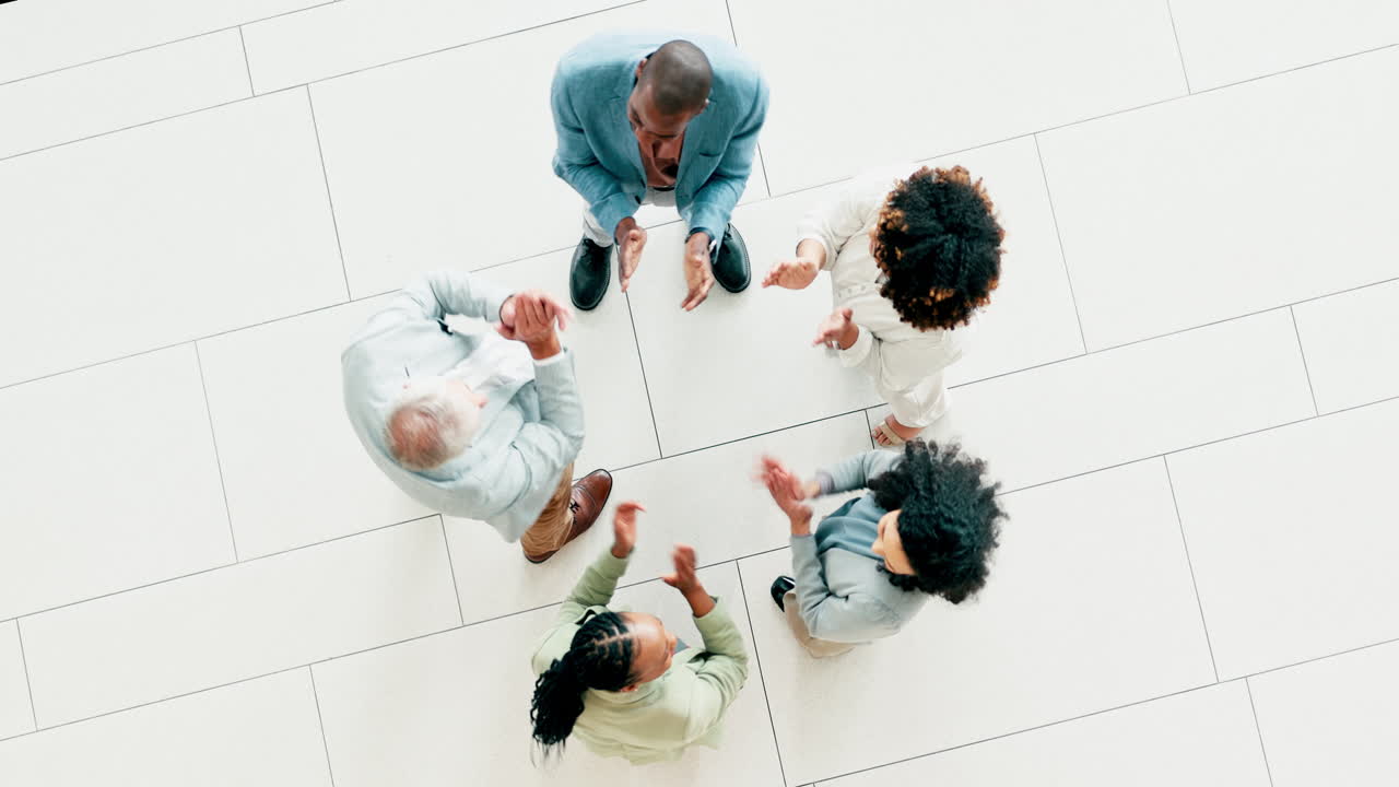 Business people, stack hands