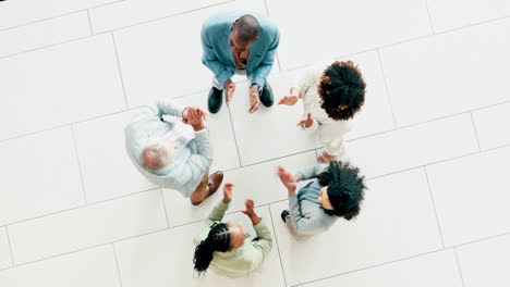 business people, stack hands