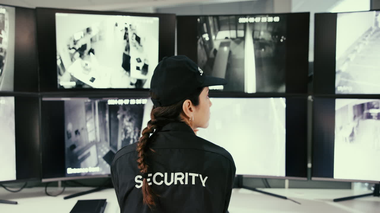 vigilancia de los guardias de seguridad cámaras de vigilancia