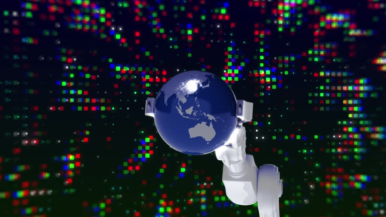 cctv 카메라 애니메이션, 바이너리 코딩 및 데이터 처리