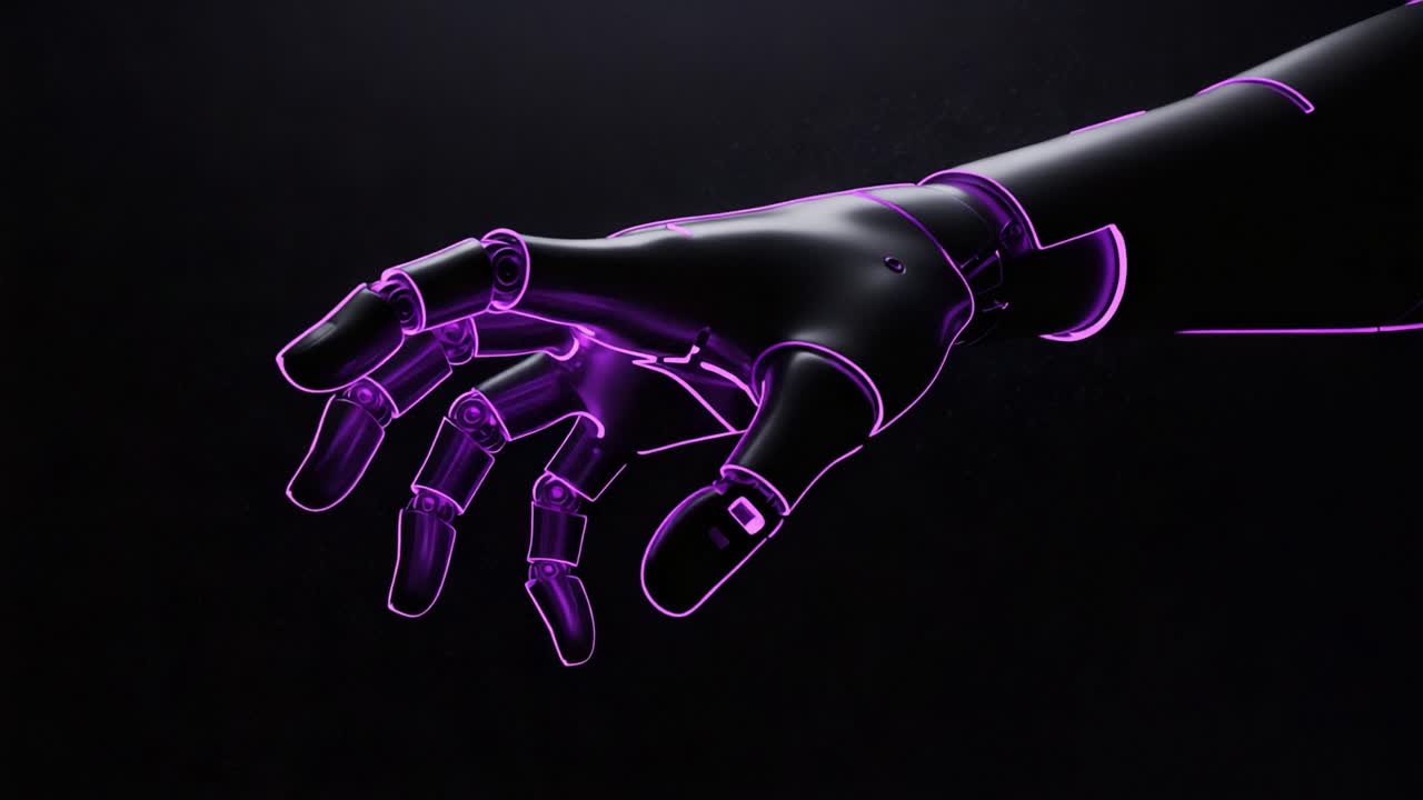 Futuristic Robotic Hand: A Glimpse into Advanced Technology and Human-Robot Interaction through a Stunning Close-up of a Lifelike Android Hand Design