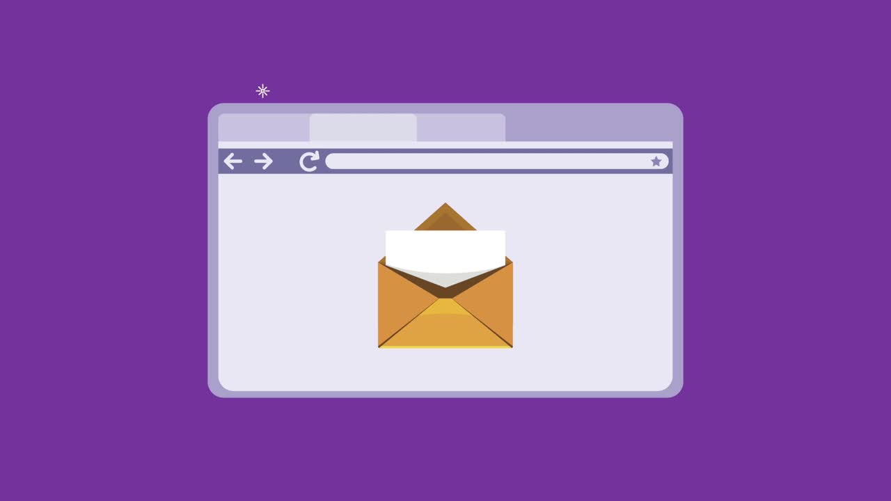envelope mail in webpage animation