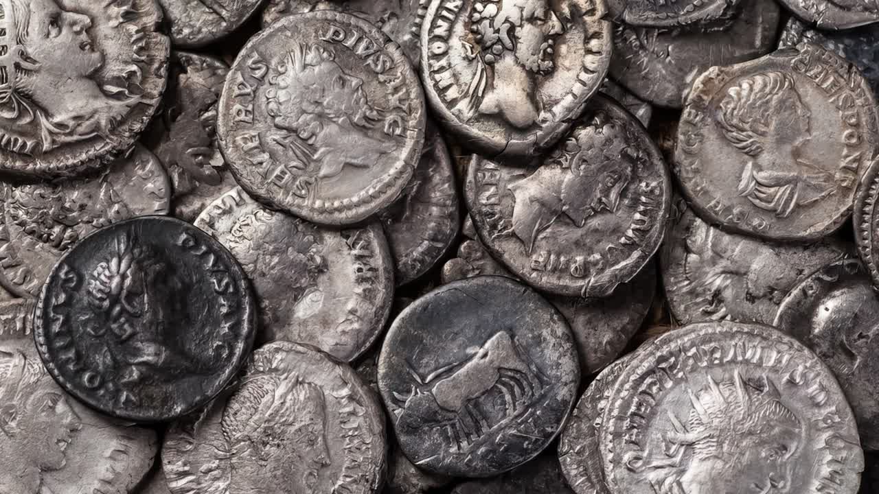 Ancient Roman Coins of Different Emperors