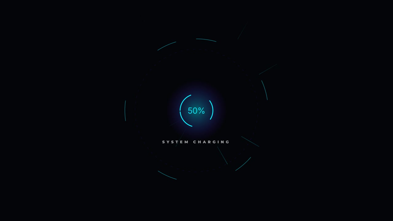 Digital System Charging Progress Bar Animation