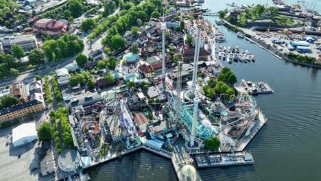 grona lund amusement park on djurgarden island in stockholm sweden