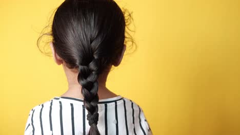 little girl with braided hair